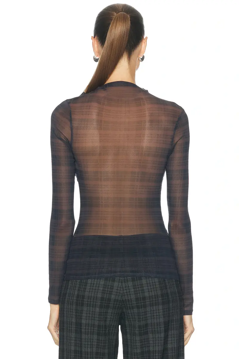 ENZA COSTA Mesh Long Sleeve Twist Top | Thumbnail 3 ENZA COSTA Mesh Long Sleeve Twist Top | Thumbnail 3