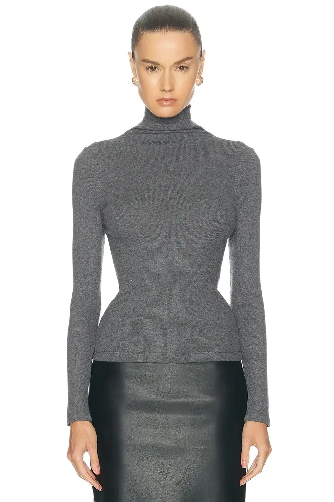 Cashmere Rib Turtleneck Top Cashmere Rib Turtleneck Top