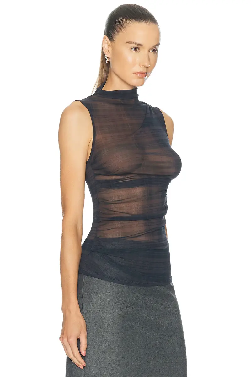 ENZA COSTA Mesh Sleeveless Twist Top | Thumbnail 2