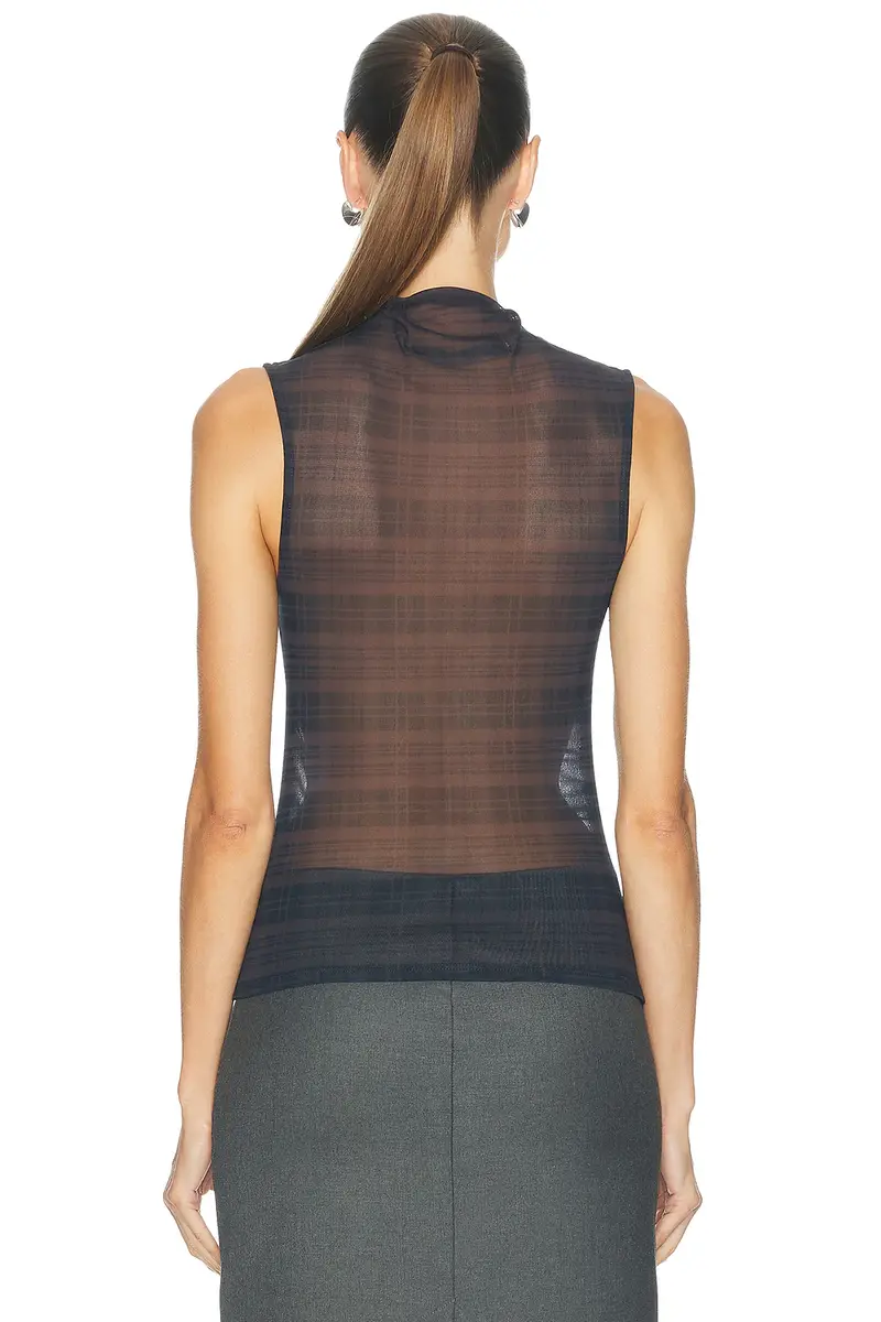 ENZA COSTA Mesh Sleeveless Twist Top | Thumbnail 3