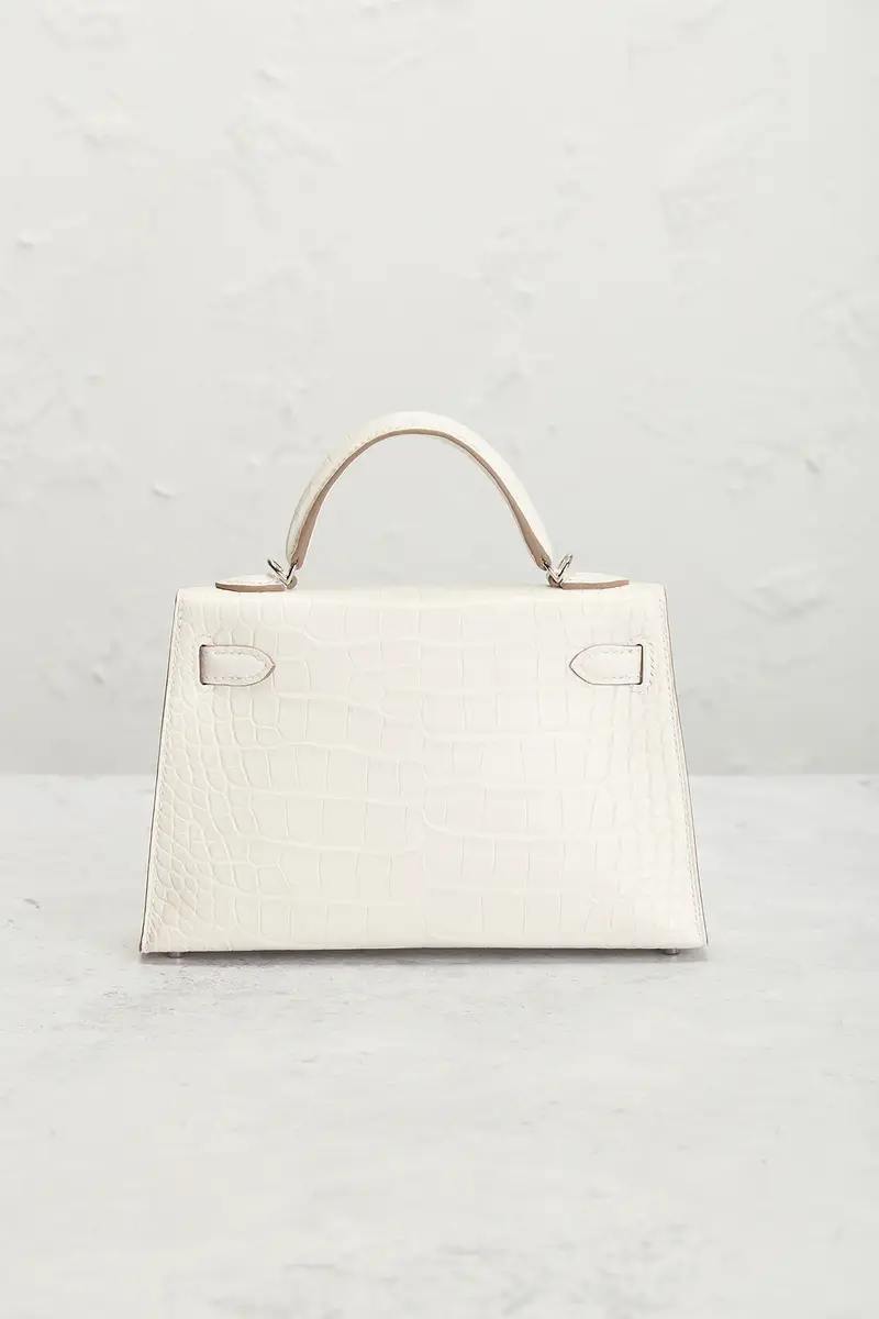 HERMÈS Hermes Matte Alligator Kelly 20 Sellier Handbag | Thumbnail 3