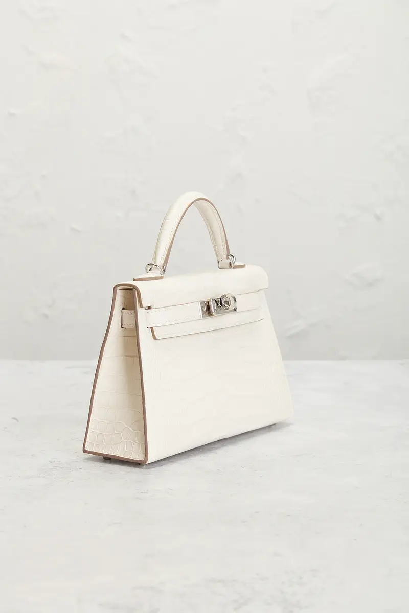 HERMÈS Hermes Matte Alligator Kelly 20 Sellier Handbag | Thumbnail 4
