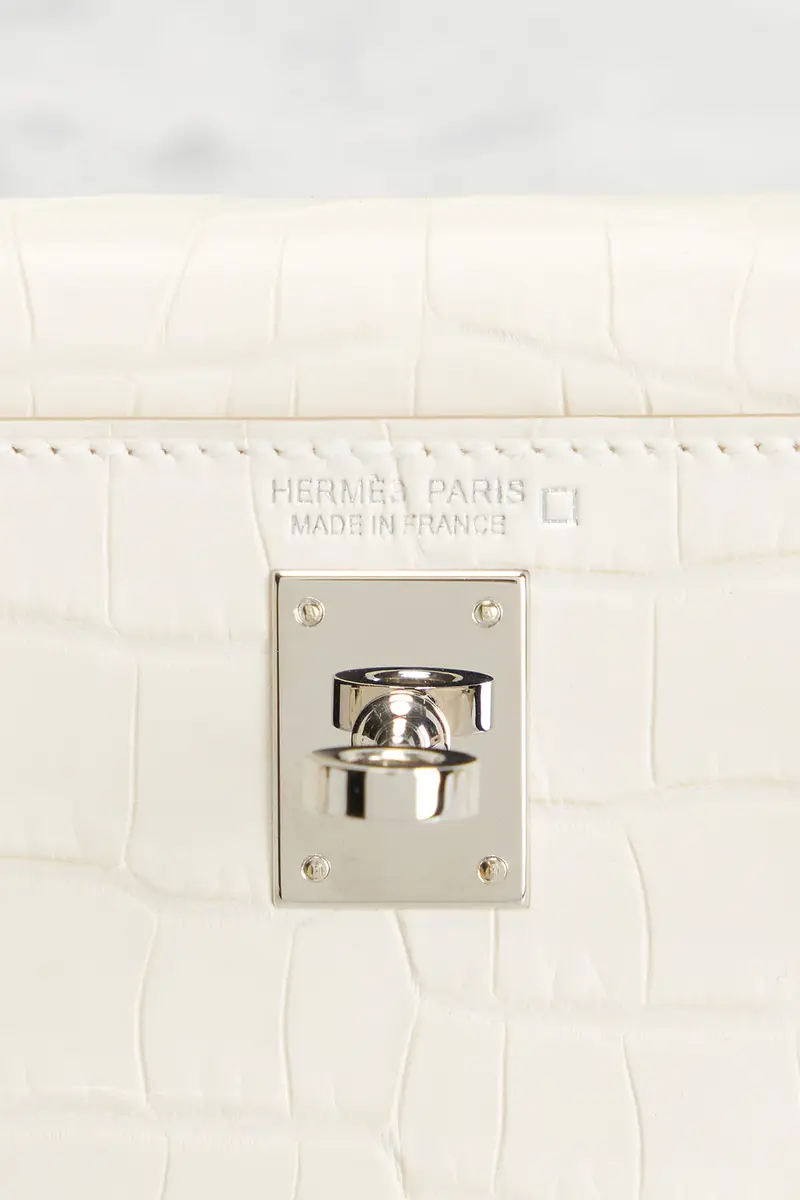 HERMÈS Hermes Matte Alligator Kelly 20 Sellier Handbag | Thumbnail 5