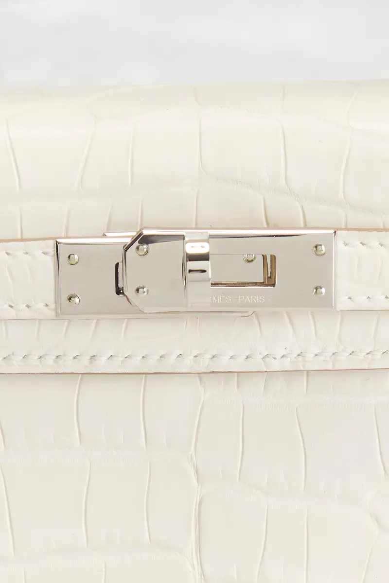 HERMÈS Hermes Matte Alligator Kelly 20 Sellier Handbag | Thumbnail 6
