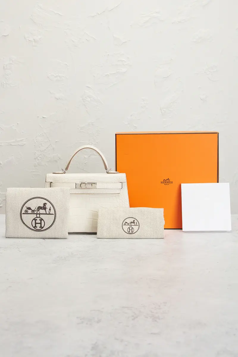 HERMÈS Hermes Matte Alligator Kelly 20 Sellier Handbag | Thumbnail 7