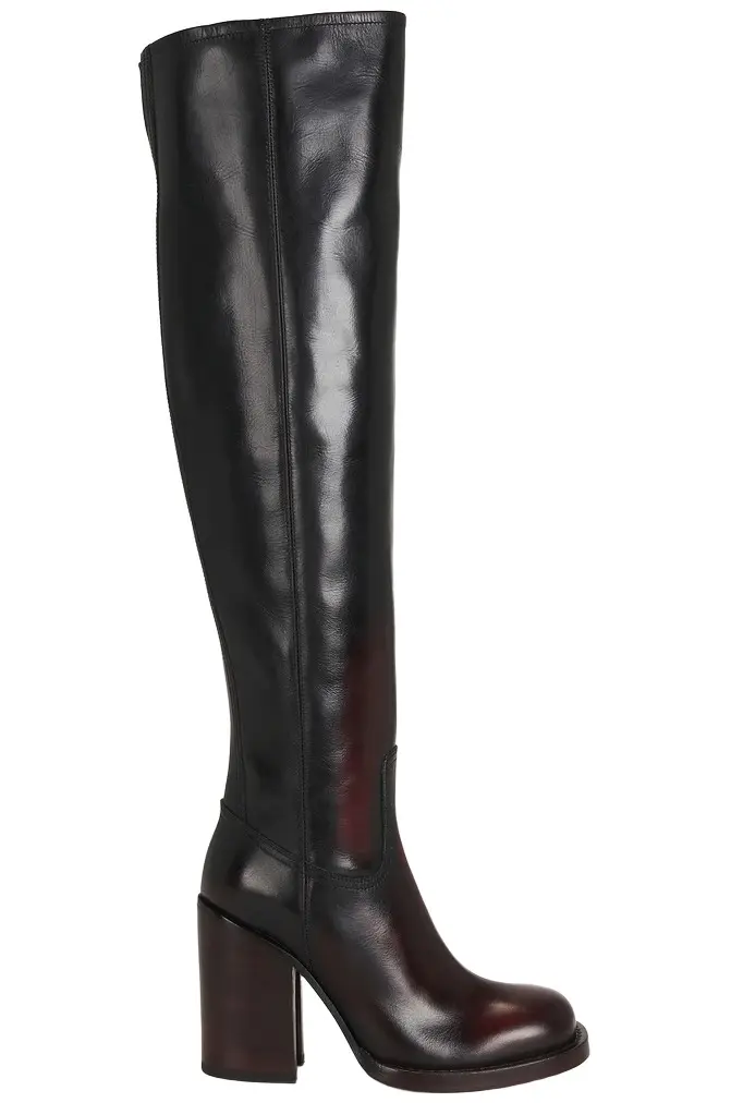 Dries Van Noten Square Toe Over The Knee Boot