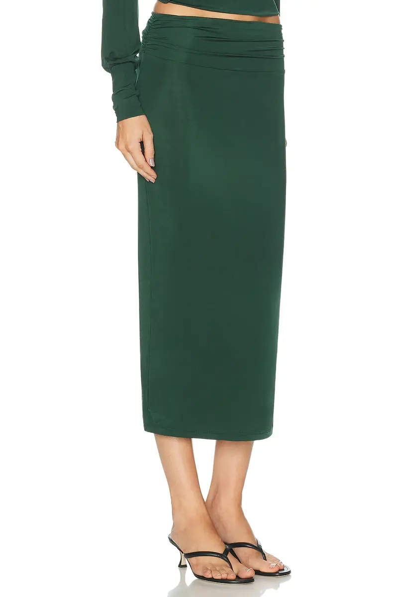 ÉTERNE Elsa Liquid Jersey Midi Skirt | Thumbnail 2 ÉTERNE Elsa Liquid Jersey Midi Skirt | Thumbnail 2
