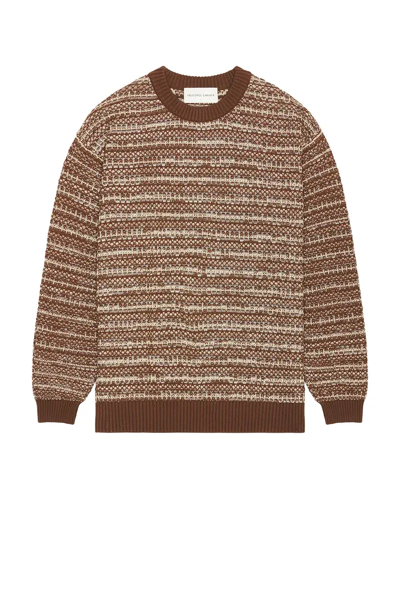 Frescobol Carioca Jardim Cotton Blend Crew Neck Striped Sweater | Thumbnail 4 Frescobol Carioca Jardim Cotton Blend Crew Neck Striped Sweater | Thumbnail 4