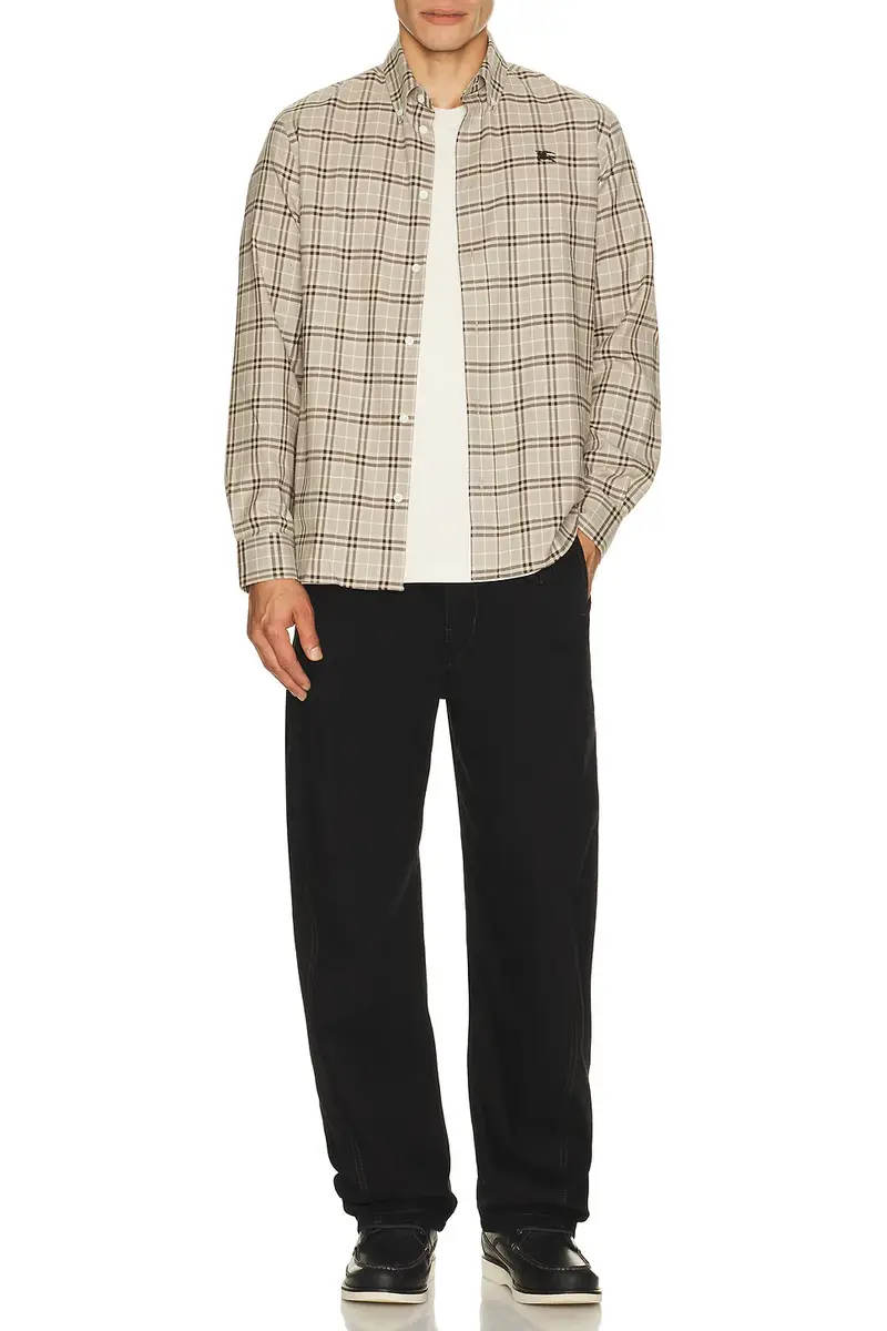 Burberry Robert Button Down Flannel Shirt | Thumbnail 3 Burberry Robert Button Down Flannel Shirt | Thumbnail 3