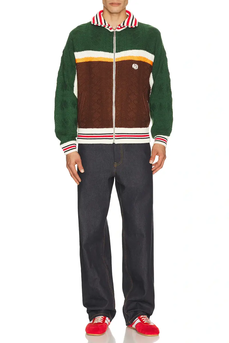rice nine ten Multicolor Knitted Track Jacket | Thumbnail 3 rice nine ten Multicolor Knitted Track Jacket | Thumbnail 3