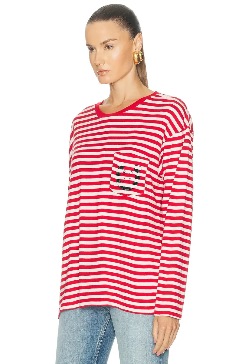 BODE Rib Stripe Horseshoe Long Sleeve Tee | Thumbnail 2 BODE Rib Stripe Horseshoe Long Sleeve Tee | Thumbnail 2