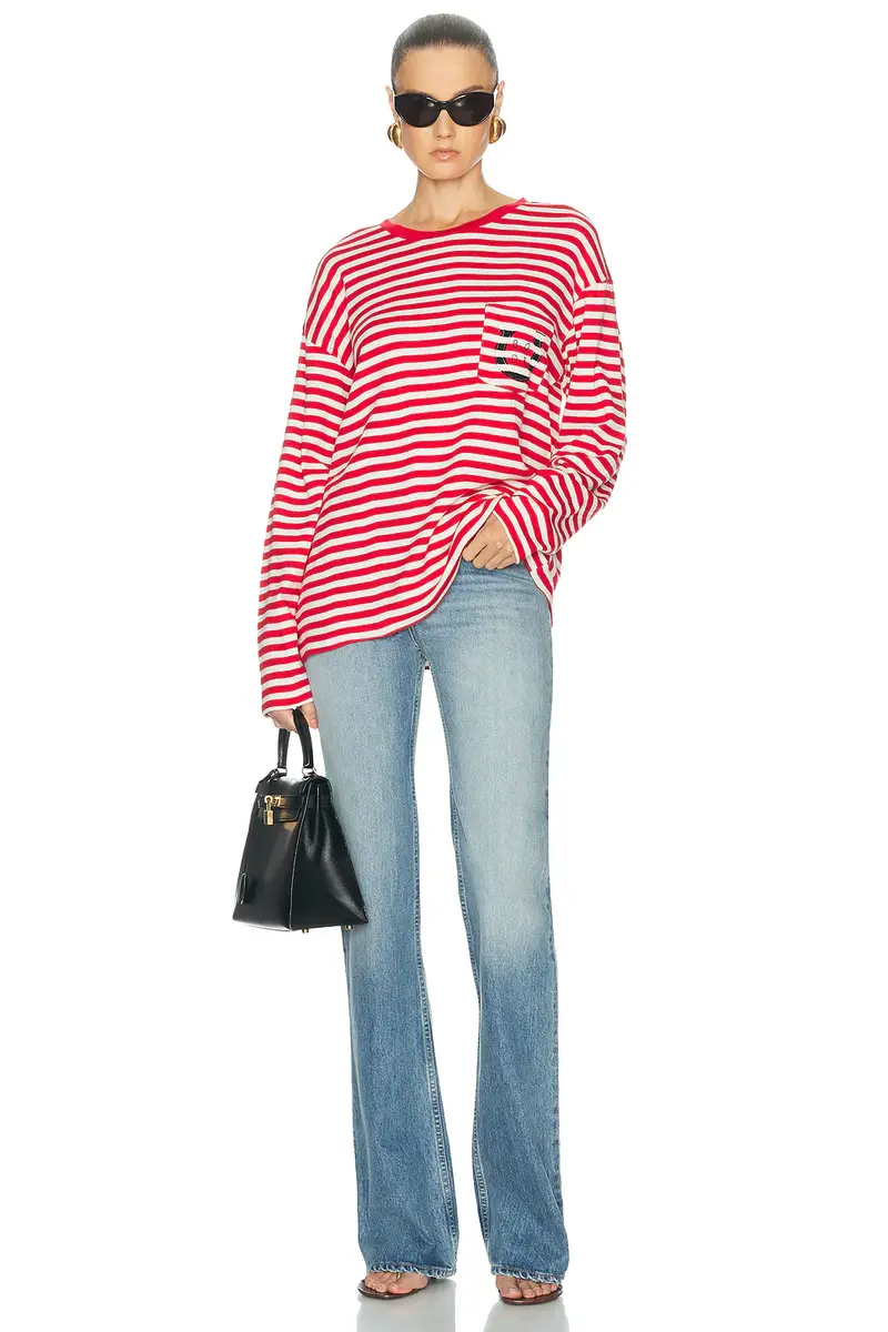 BODE Rib Stripe Horseshoe Long Sleeve Tee | Thumbnail 4 BODE Rib Stripe Horseshoe Long Sleeve Tee | Thumbnail 4