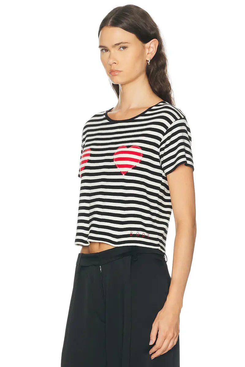 BODE Rib Stripe Heart Tee | Thumbnail 2 BODE Rib Stripe Heart Tee | Thumbnail 2