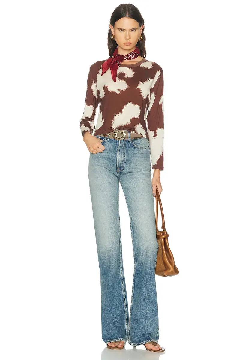 BODE Featherweight Cow Print Long Sleeve Tee | Thumbnail 4 BODE Featherweight Cow Print Long Sleeve Tee | Thumbnail 4