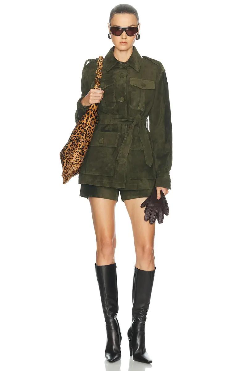 Aexae Lamb Leather Suede Mid Jacket | Thumbnail 4 Aexae Lamb Leather Suede Mid Jacket | Thumbnail 4