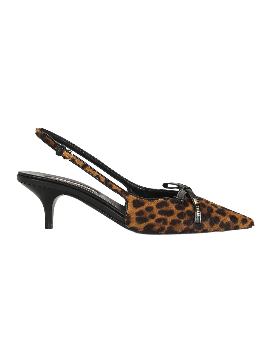 Miu Miu St. Leopardo Modellerie Kitten Pump