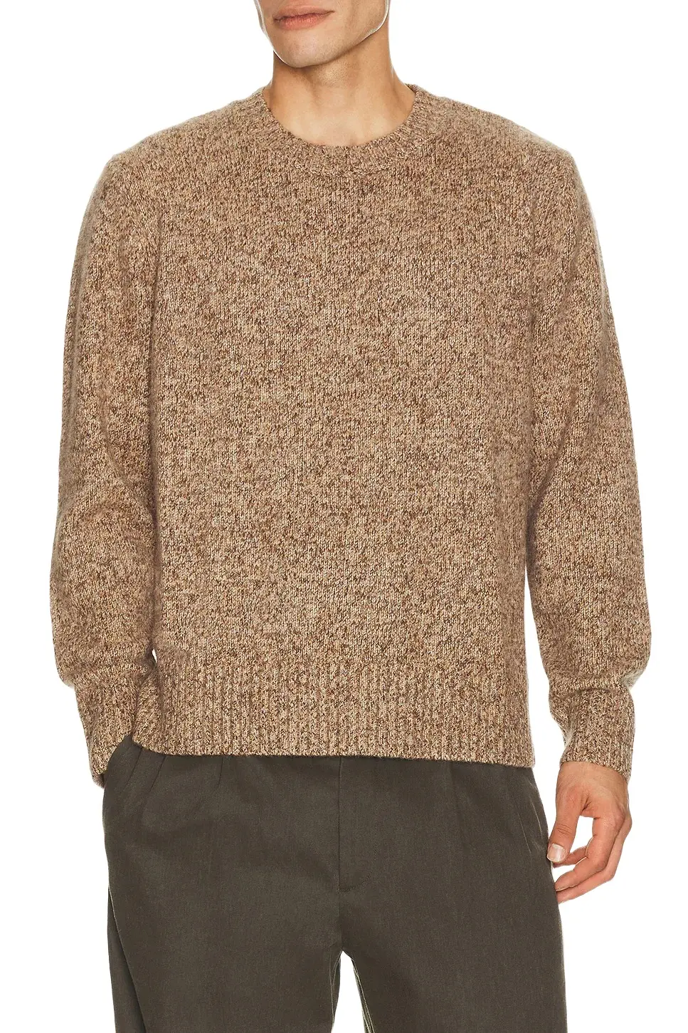 Marled Relaxed Fit Crewneck Sweater