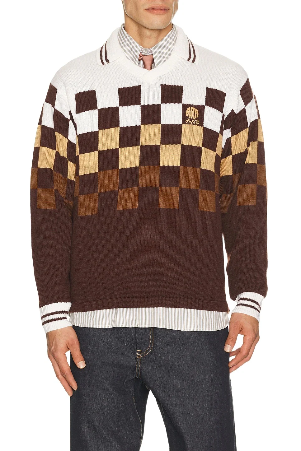 Knitting Checkerd Game Shirt