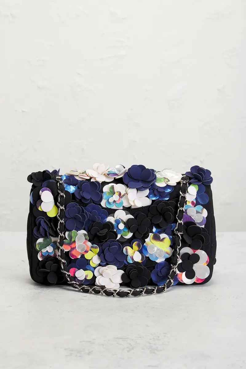 Chanel Chanel Neoprene Camellia Flap Bag | Thumbnail 3