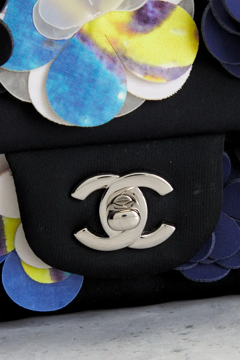Chanel Chanel Neoprene Camellia Flap Bag | Thumbnail 6