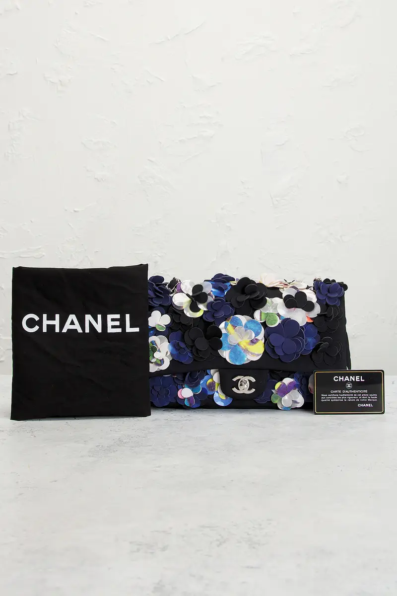 Chanel Chanel Neoprene Camellia Flap Bag | Thumbnail 9