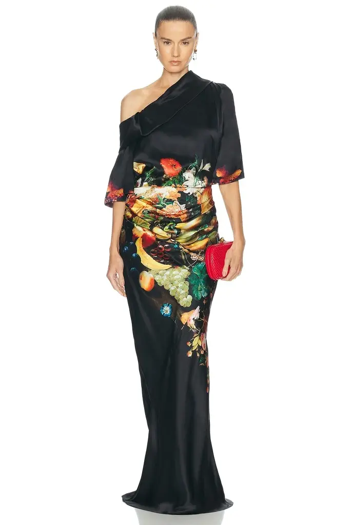 Dries Van Noten Dellae Off Shoulder Dress