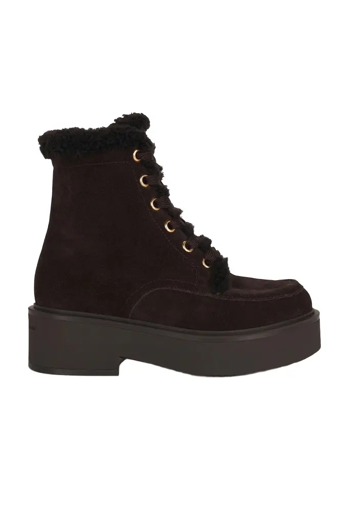 Suede & Fur Combat Boot Suede & Fur Combat Boot