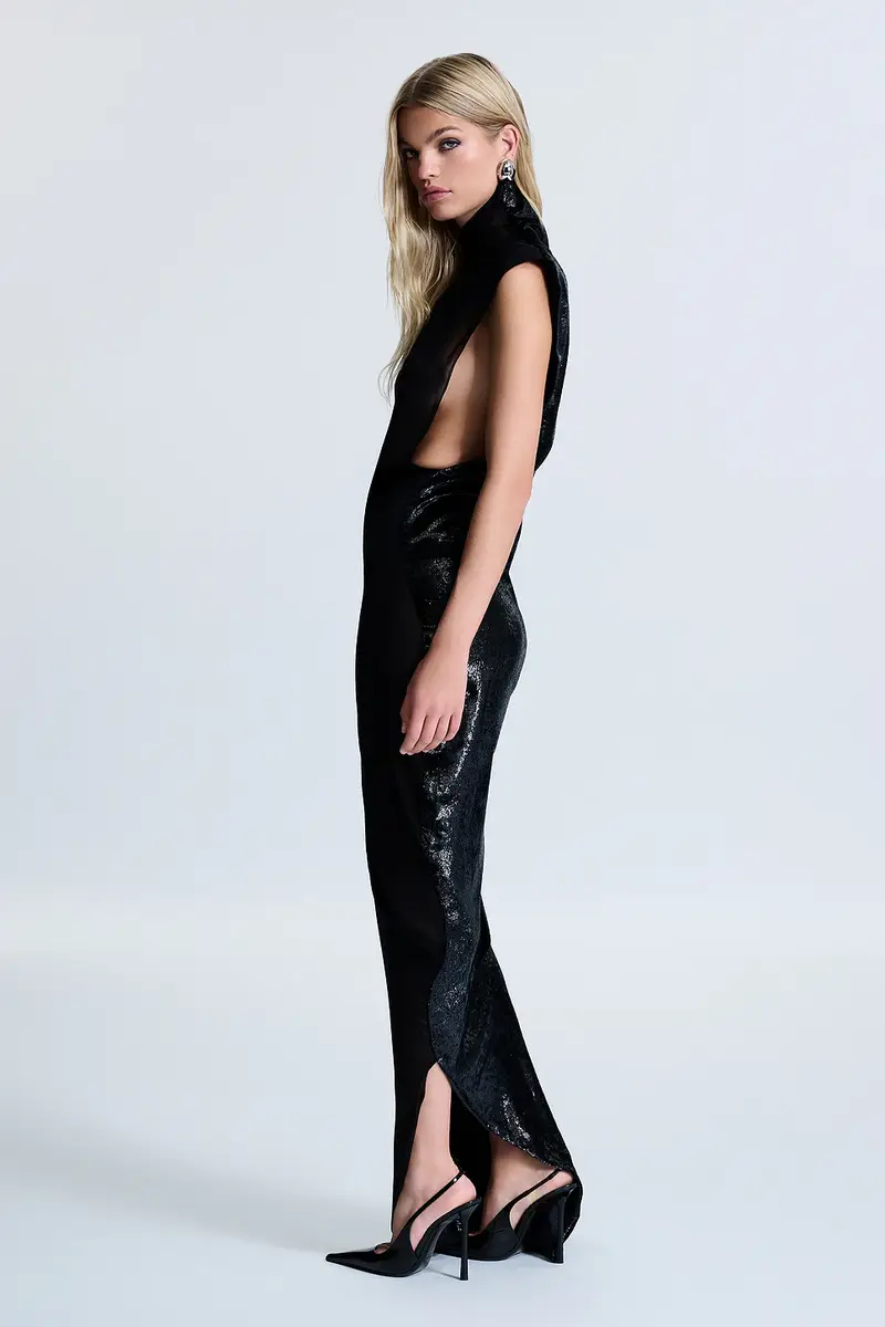 REVOLVE LOS ANGELES Zea Velvet & Gerogette Gown | Thumbnail 2 REVOLVE LOS ANGELES Zea Velvet & Gerogette Gown | Thumbnail 2