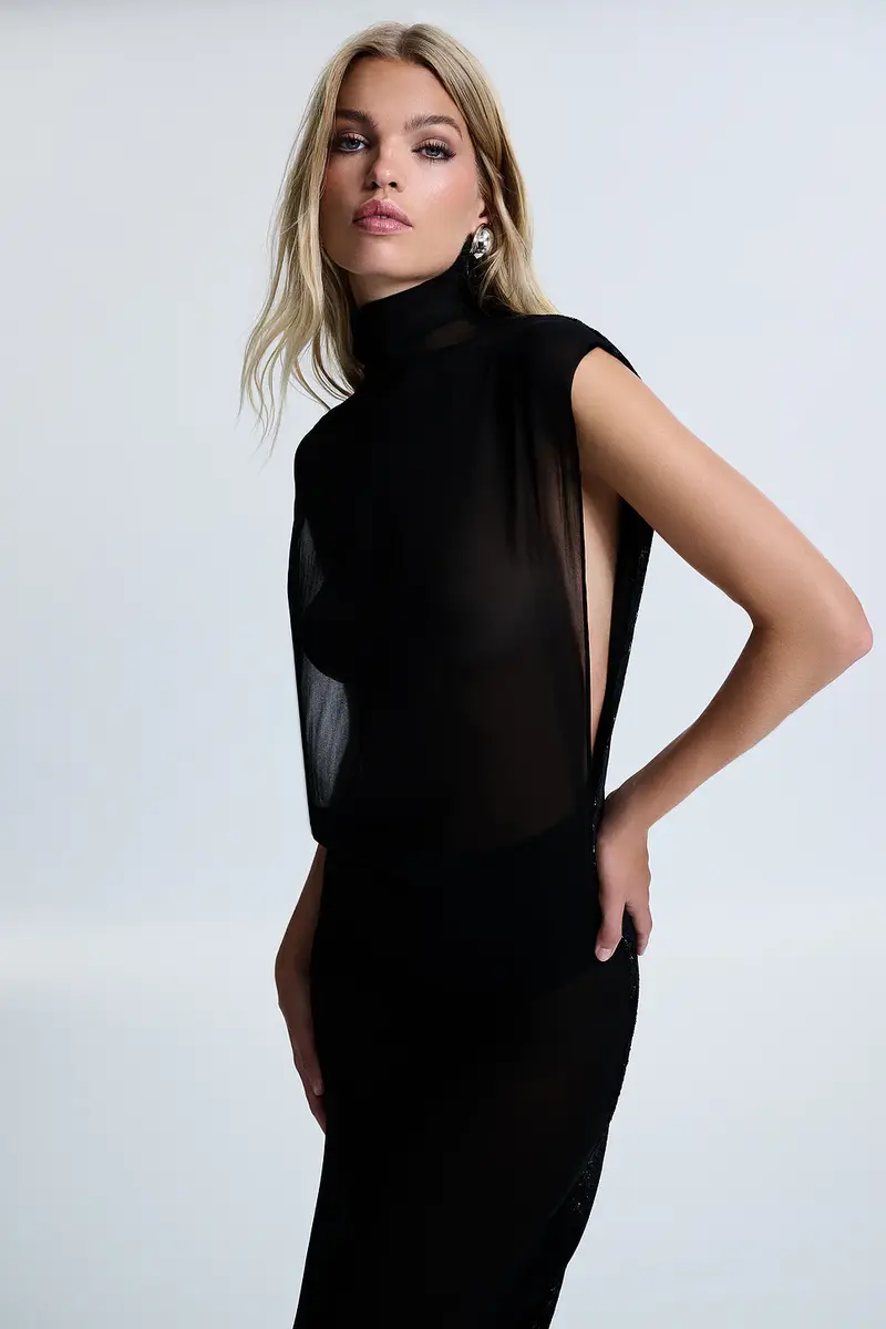 REVOLVE LOS ANGELES Zea Velvet & Gerogette Gown | Thumbnail 3 REVOLVE LOS ANGELES Zea Velvet & Gerogette Gown | Thumbnail 3