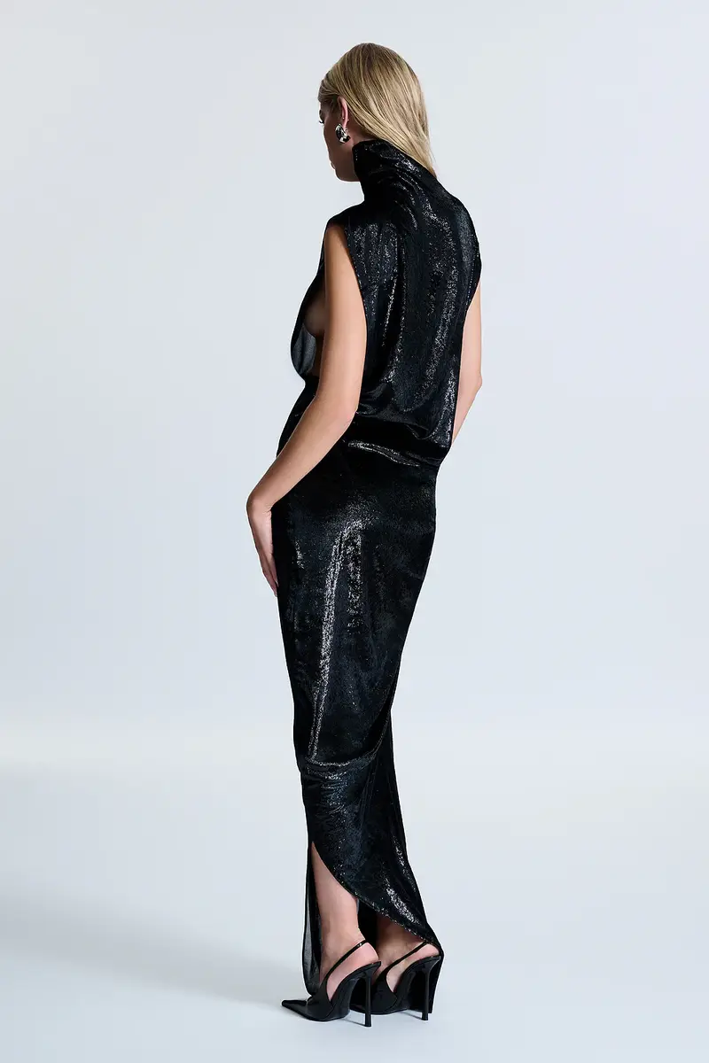 REVOLVE LOS ANGELES Zea Velvet & Gerogette Gown | Thumbnail 4 REVOLVE LOS ANGELES Zea Velvet & Gerogette Gown | Thumbnail 4