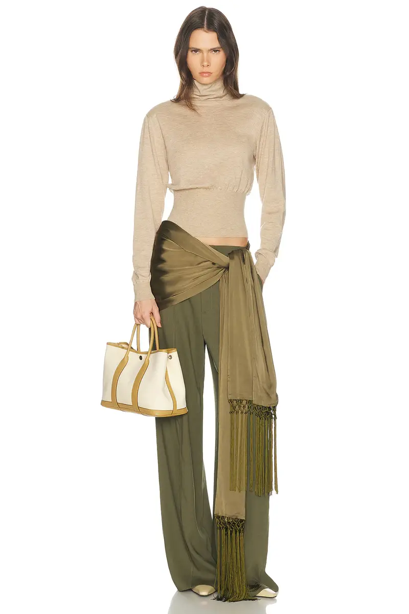 Helsa Thelka Shoulder Pad Knit Mockneck | Thumbnail 4 Helsa Thelka Shoulder Pad Knit Mockneck | Thumbnail 4