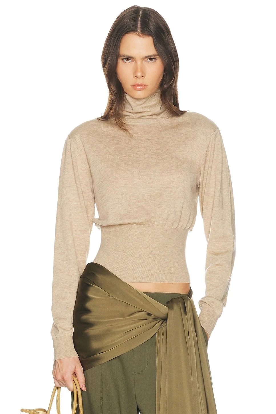 Thelka Shoulder Pad Knit Mockneck