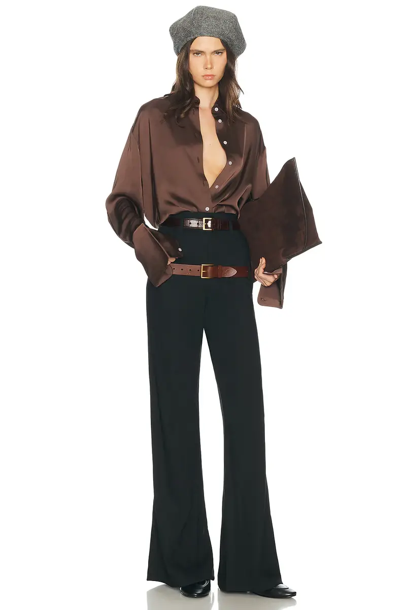 Helsa Wool Blend Double Loop Trousers | Thumbnail 6 Helsa Wool Blend Double Loop Trousers | Thumbnail 6