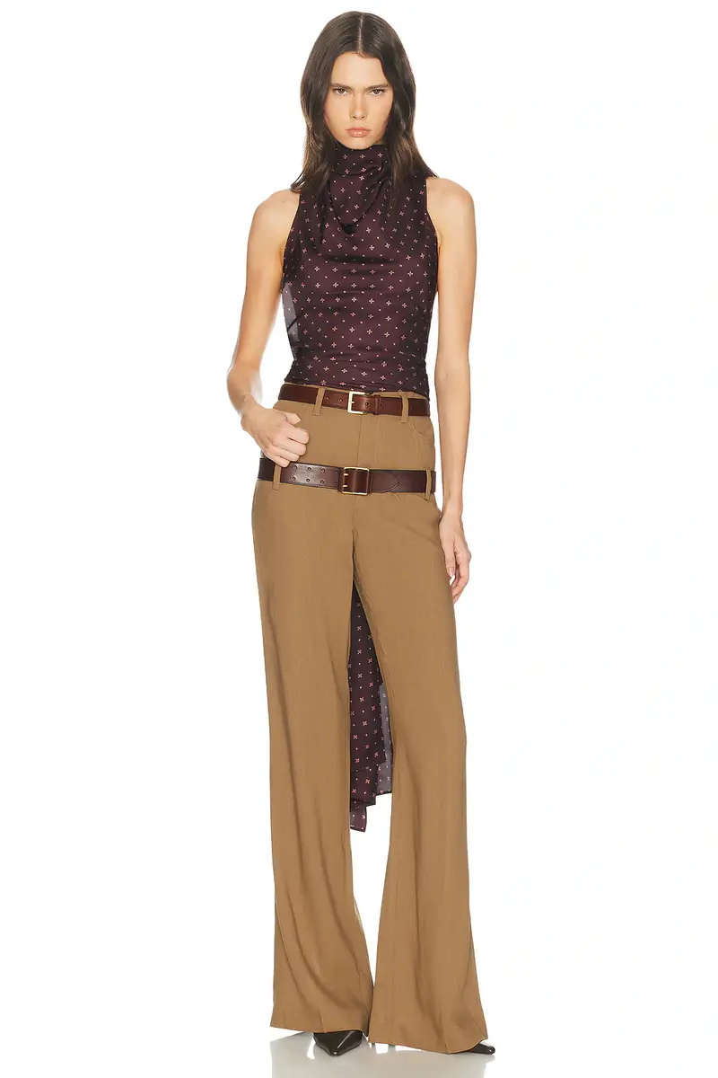 Helsa Wool Blend Double Loop Trousers | Thumbnail 6 Helsa Wool Blend Double Loop Trousers | Thumbnail 6