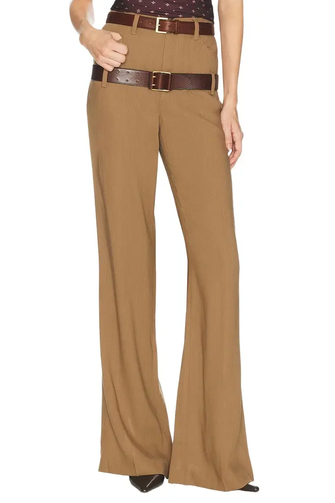 Helsa Wool Blend Double Loop Trousers