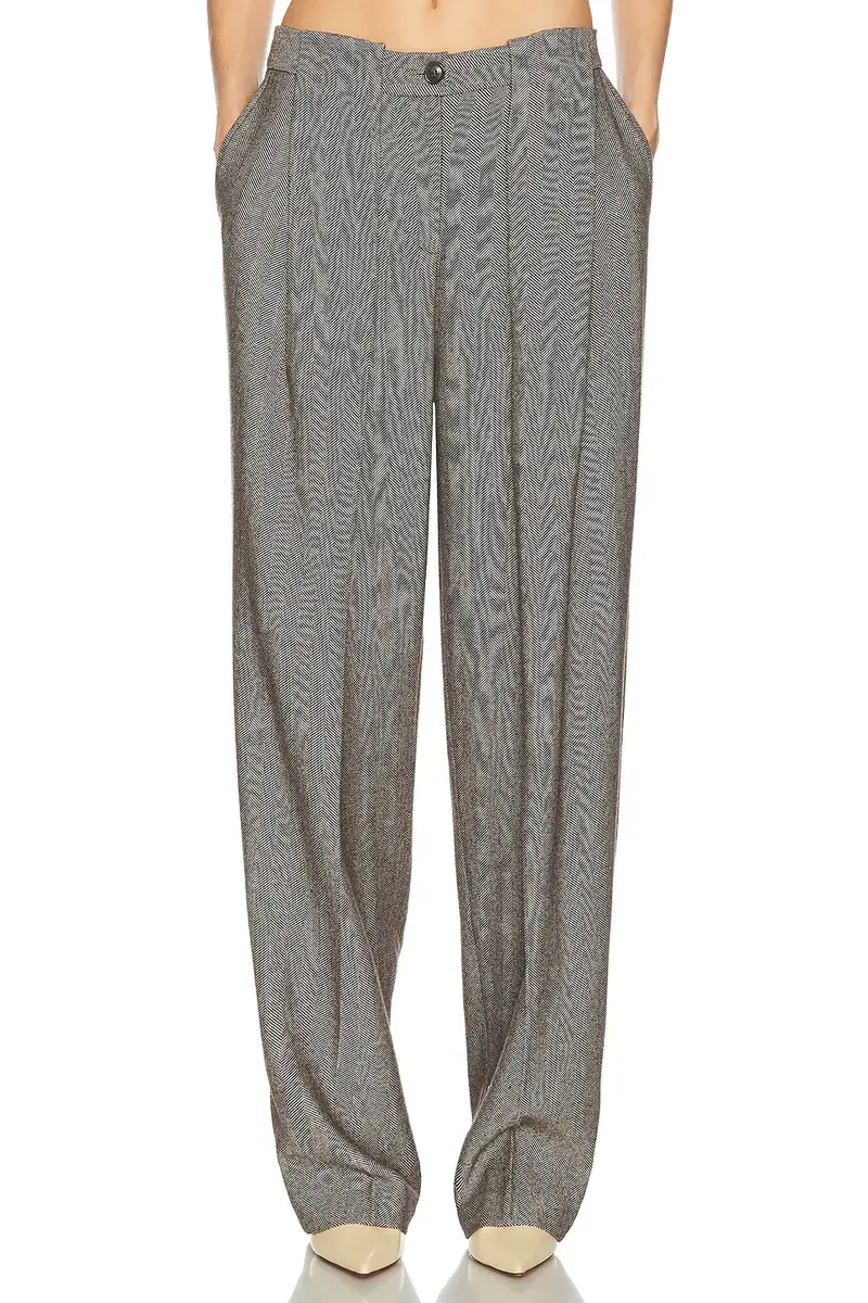 Helsa Italian Herringbone Tomboy Trouser | Thumbnail 2 Helsa Italian Herringbone Tomboy Trouser | Thumbnail 2