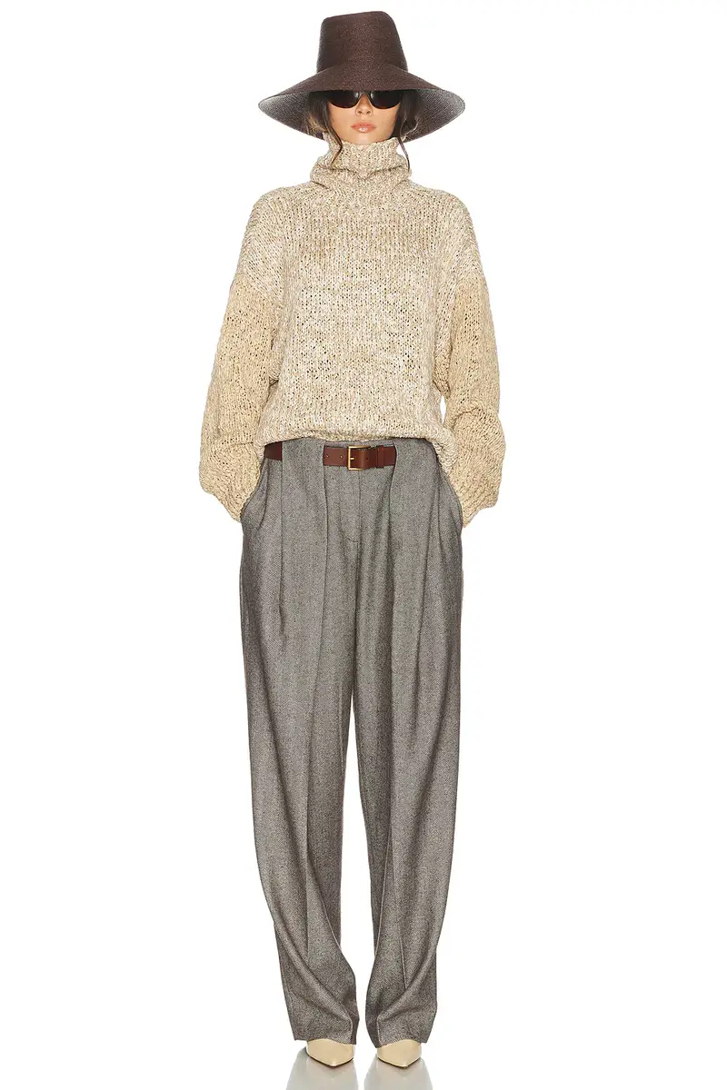 Helsa Italian Herringbone Tomboy Trouser | Thumbnail 6 Helsa Italian Herringbone Tomboy Trouser | Thumbnail 6