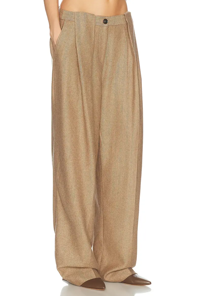 Helsa Italian Herringbone Tomboy Trouser | Thumbnail 3 Helsa Italian Herringbone Tomboy Trouser | Thumbnail 3