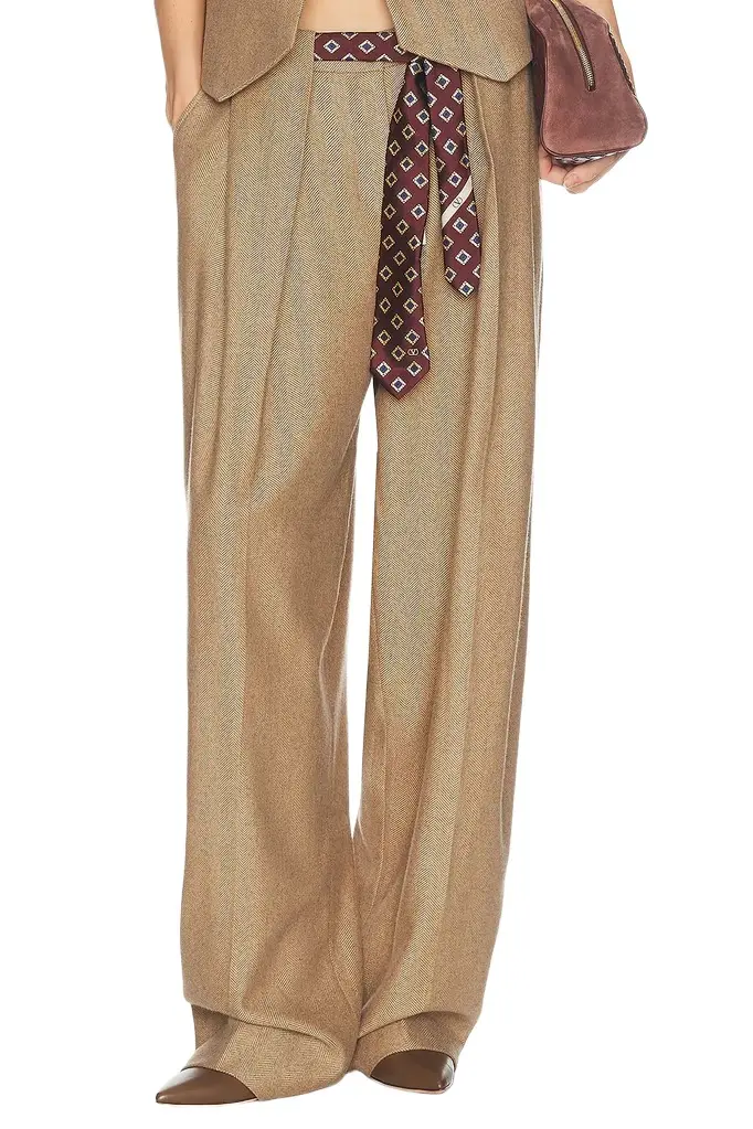 Italian Herringbone Tomboy Trouser Italian Herringbone Tomboy Trouser