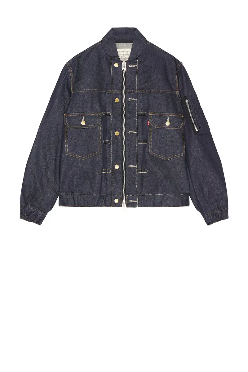 Sacai x Levi's Denim Collab Denim Bomber Jacket | Thumbnail 5 Sacai x Levi's Denim Collab Denim Bomber Jacket | Thumbnail 5