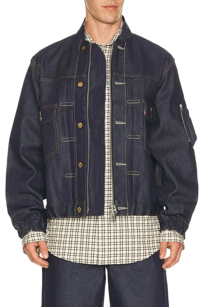 x Levi's Denim Collab Denim Bomber Jacket