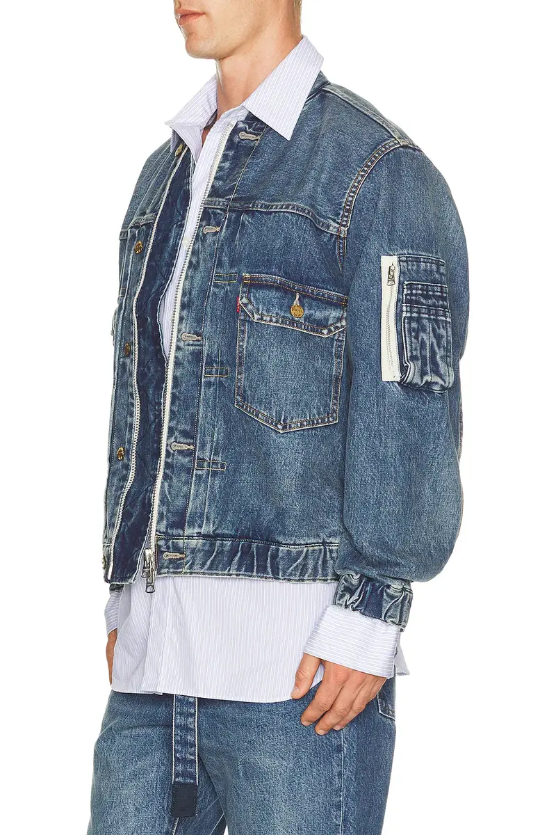 Sacai x Levi's Denim Collab Denim Bomber Jacket | Thumbnail 2