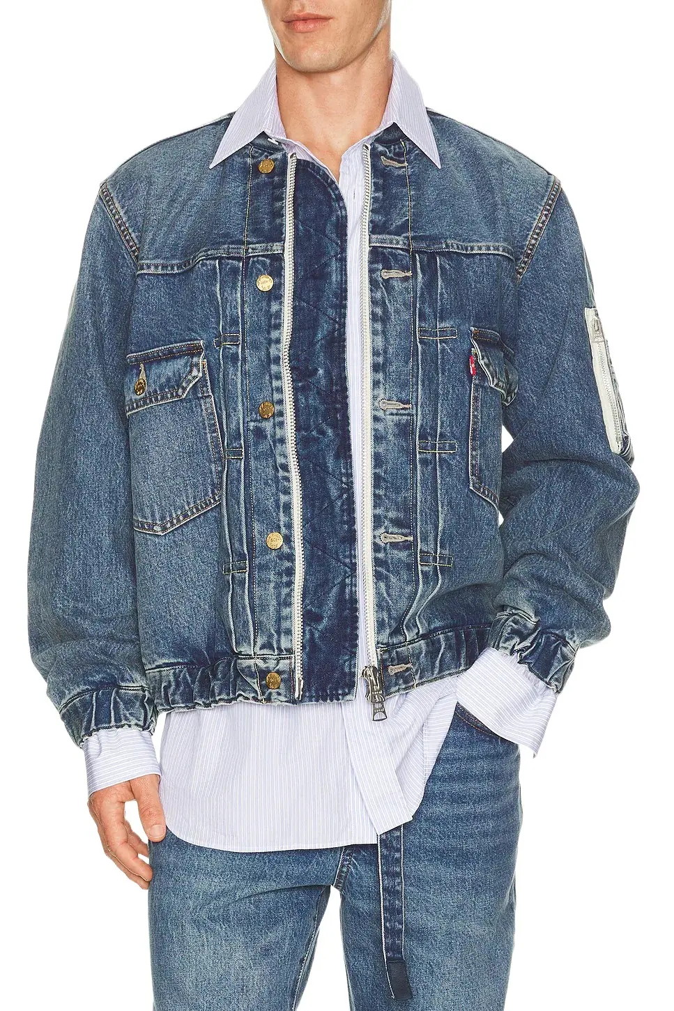 Sacai x Levi's Denim Collab Denim Bomber Jacket