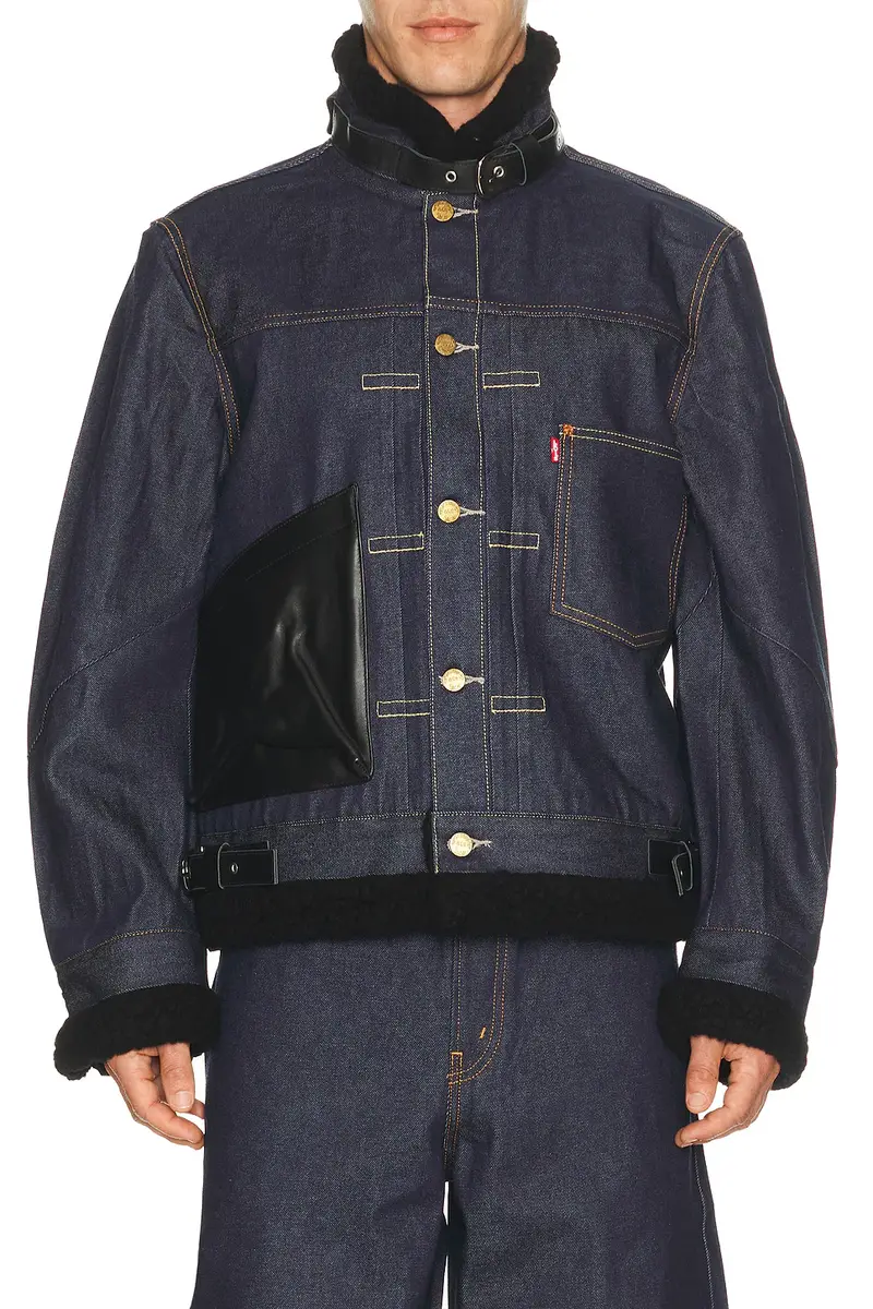Sacai x Levi's Denim Collab Button Down Denim Jacket | Thumbnail 2