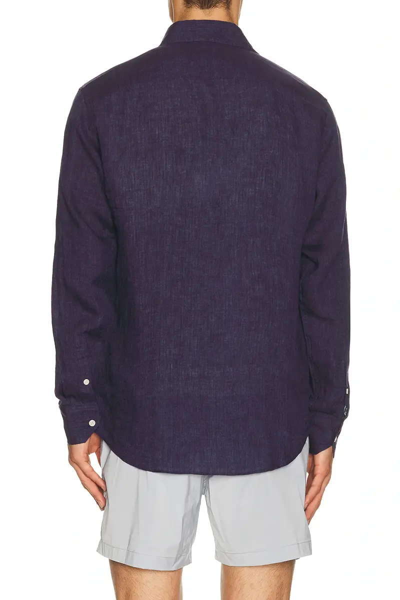 Frescobol Carioca Antonio Linen Long Sleeve Shirt | Thumbnail 2