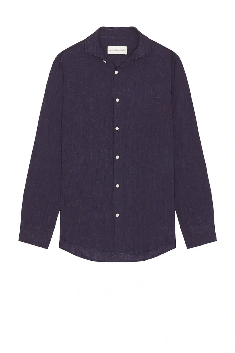Frescobol Carioca Antonio Linen Long Sleeve Shirt | Thumbnail 4