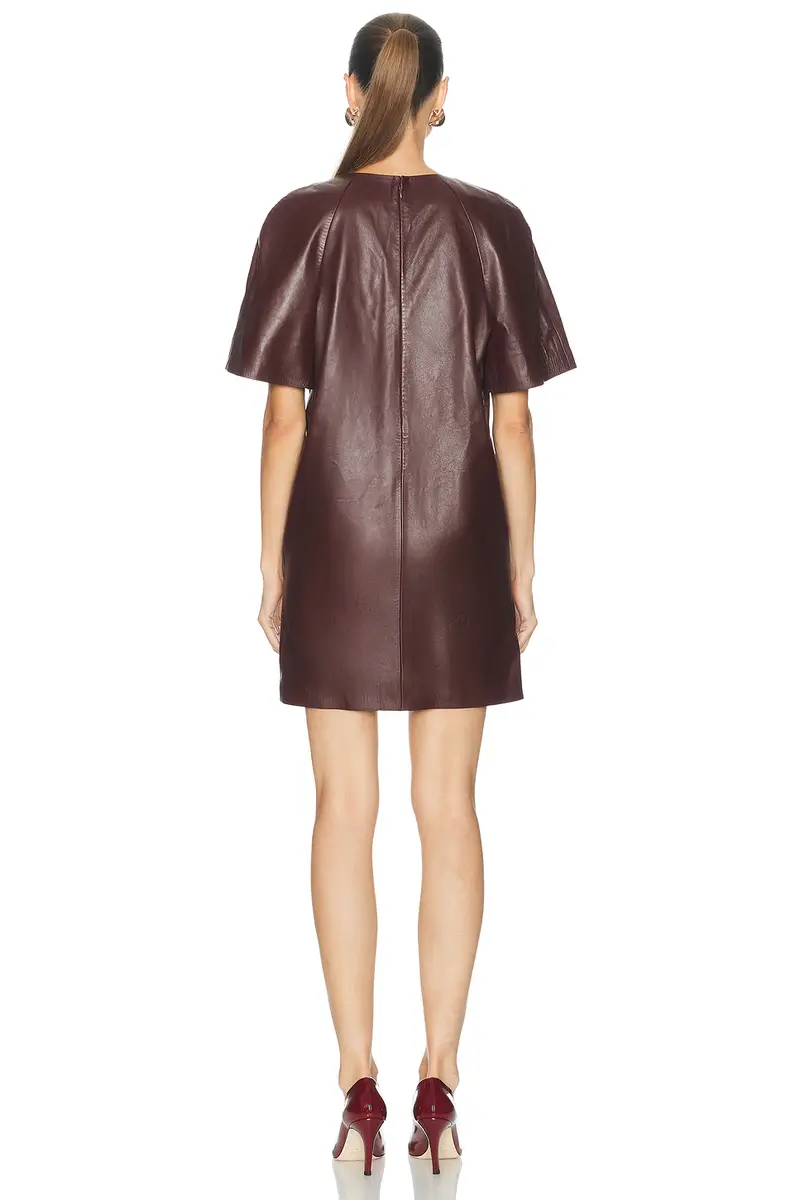 TOTEME Cocoon Leather Dress | Thumbnail 3