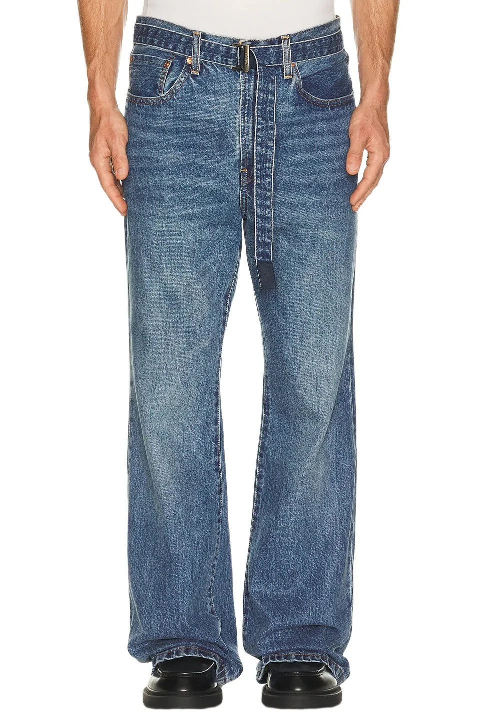 Sacai x Levi's Denim Collab Flared Jeans