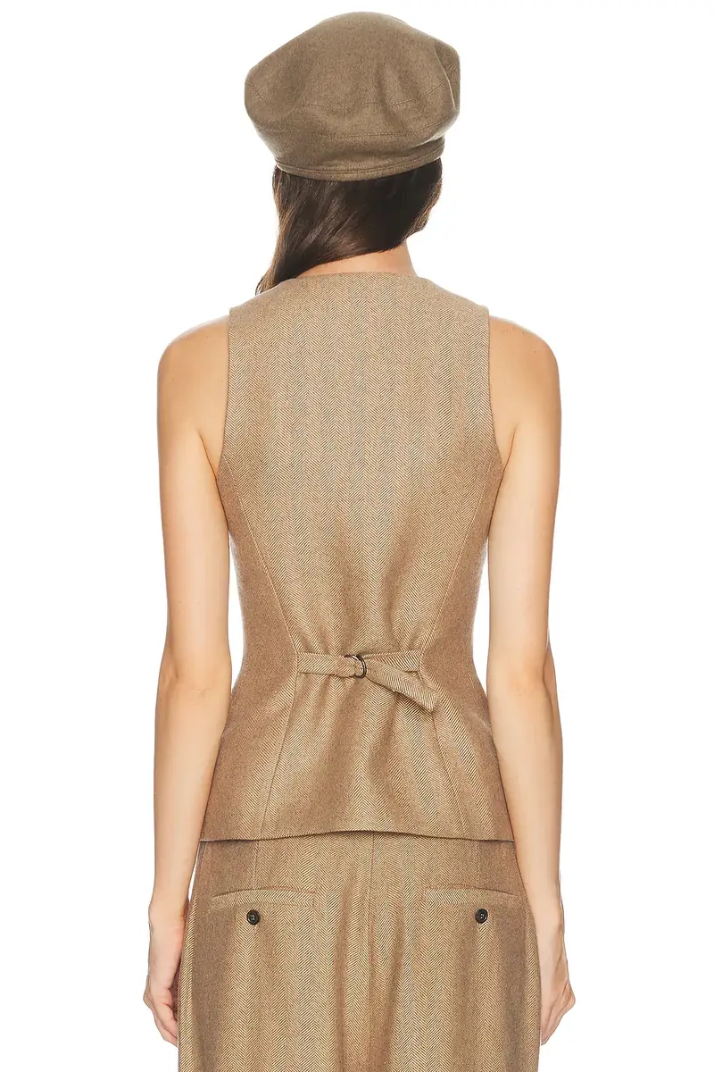 Helsa Italian Herringbone Waistcoat | Thumbnail 3