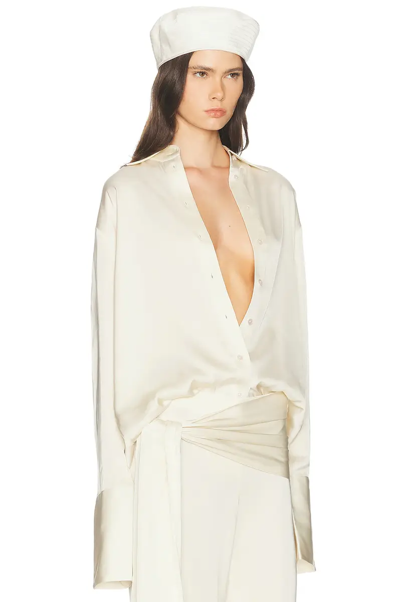 Helsa The Relaxed Satin Shirt | Thumbnail 2 Helsa The Relaxed Satin Shirt | Thumbnail 2